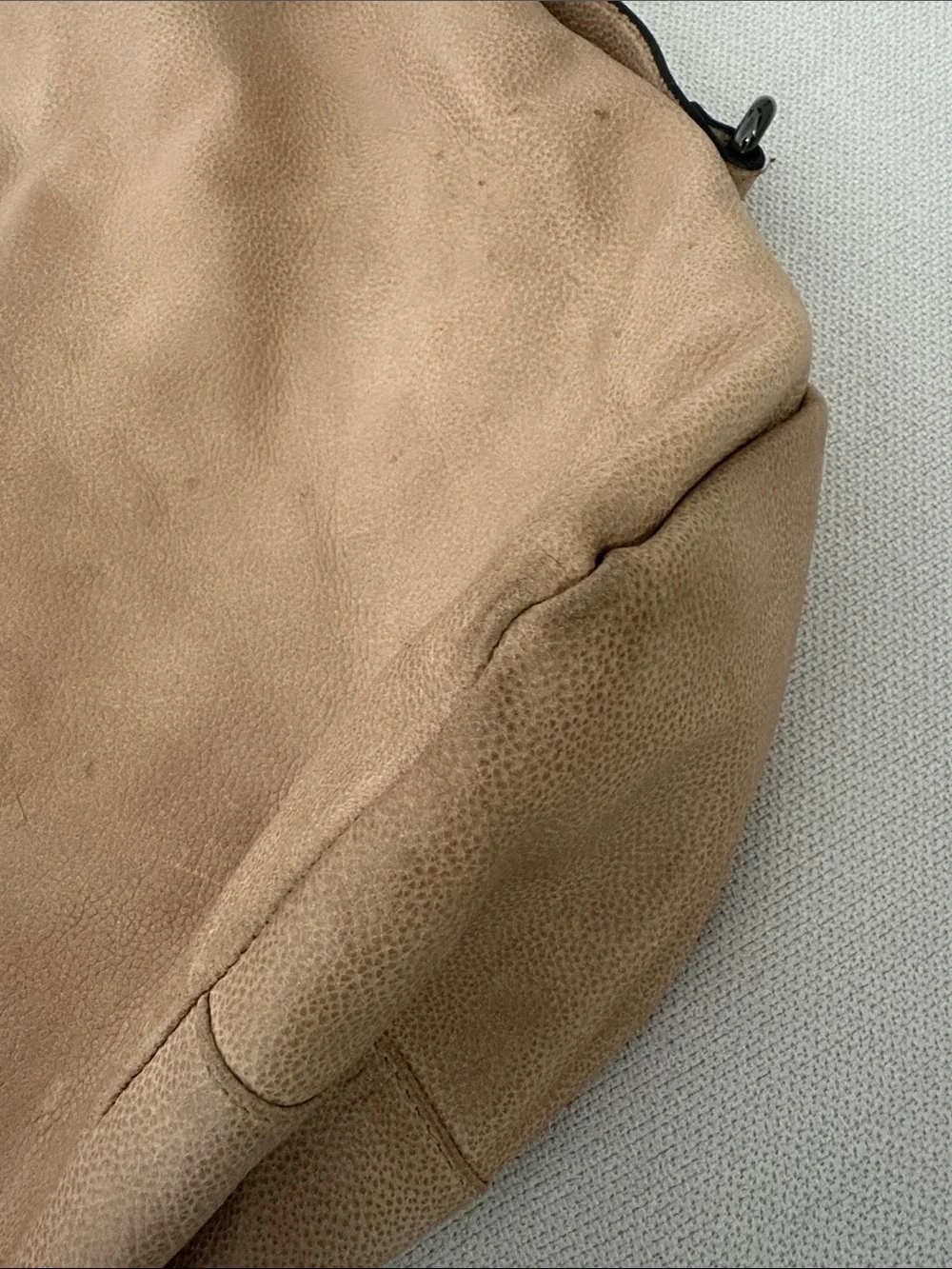 ELLIOTT LUCCA CAMEL TAN HOBO LEATHER BAG WITH SHOULDER STRAP AND CROSSBODY STRAP